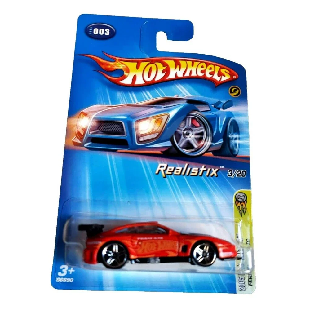Hot Wheels FERRARI 575 GTC RED 003 2005 FIRST EDITIONS REALISTIX 3/20 1:64 G6690